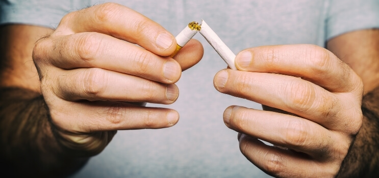 Smoking increases risk of lung cancer.
